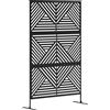 Outsunny Separé Divisorio da Esterno Decorativo e Traliccio per Rampicanti, 122x45x198 cm, Nero | Aosom Italy