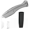 QHXKQH Set Coltello Multiuso a Gancio, Taglierino Professionale, Taglierini Professionali con Lame Cutter Trapezoidale e Piccola Lama a Gancio - per Tagliare Rivestimenti per Pavimenti