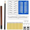 ATOMUS Kit per tatuaggi Microblading con pratica Skin Kit per tatuaggi per sopracciglia Set trucco semipermanente Kit di strumenti per allenamento per sopracciglia Microblading