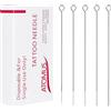 ATOMUS 50pcs Tattoo Needles Set Disposable Tattoo Needles in 5 Models 1RL 3RL 5RL 7RL 9RL Stainless Steel Taeto Needles for Tattoo Pen Machine