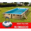 Piscina in legno 350 x 650 m rettangolare Linea 650 Ubbink