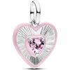 PANDORA ME 794409C01 - Ciondolo a forma di cuore rosa brillante in argento sterling con zirconi, compatibile con ME e Moments