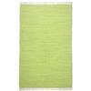 Theko Tappeto Dhurry in 100% cotone, tessuto piatto Happy Cotton | tessuto a mano | colore: verde, 40 x 60 cm