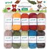 Gründl Set per Amigurumi Gründl colori matita (mini gomitoli 100% cotone, ideali per realizzare amigurumi all'uncinetto, 10 colori diversi, 10 g/23 m, ferri: 3,0-4,0 mm, 10 gomitoli da 10 g)