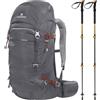 FERRINO Zaino + Bastoni SANTIAGO Kit Trekking