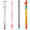 Legami - Set di 4 Penne Gel Cancellabili Farm Sweet Farm, Penne con Inchiostro Cancellabile Termosensibile, Nero, Rosa, Verde, Rosso, Cancella Senza Consumare il Foglio, Punta 0,7 mm