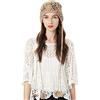 ZLYC Cappello da Donna in Cotone Lavorato a Maglia, Lavorato a Maglia, Fatto a Mano, con Motivo Floreale, Cachi Massiccio., Taglia Unica