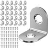 MARICATO Squadrette Angolari, 30 Pezzi 20 x 20 mm Staffe Angolari inox, Staffe Angolari Per Legno 90 Gradi, Staffe A L per Mobili, Scaffali, Tavoli, Rinforzo Resistente per Mensole e Ripiani Argento