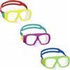 Bestway Maschera aquanaut, 7-14 anni, 3 colori assortiti, in silicone con lenti in policarbonato protezione uv