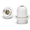 Aigostar Portalampada E27 Bianco 250V filettato con ghiera terminale a molla in plastica Aigostar