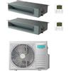 Hisense - Condizionatore canalizzato Hisense ADT dual split 9000+18000 Btu inverter A++ R32 4AMW81U4RJC