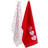 DII Valentine's Day Collection - Set di 2 strofinacci da cucina, 45,7 x 71,1 cm, Sweet Talk