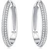 CYMYSS Orecchini a cerchio da donna in argento Sterling 925, ipoallergenici, stile huggie, in argento Sterling 925, 925, Argento sterling, Nessuna pietra preziosa