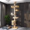 Mekidulu Tiragraffi a soffitto, tiragraffi alto, capsula stanza, amaca per gatti, completamente avvolta in corda di sisal, capsula per stanza, gabbia per gatti (240~280 cm T03), altezza del soffitto