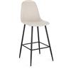 Bizzotto Sgabello Bar New Irelia colore Nero e Beige