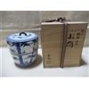 Barattolo Acqua Giapponese Blu Bianco Ceramica Design Bambù Decorazione Espos...