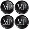 SkinoEu® 4 x 60mm Adesivi Resinati 3D Gel Stickers Auto Coprimozzo Universale Logo Silicone Autoadesivo Stemma Adesivo Copricerchi Tappi Ruote VIP Argento A 6360