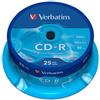 GielleService Confezione 25pz CD-R VERBATIM Printables 52X 700MB 43439