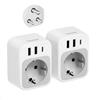 TESSAN Confezione da 2 Adattatore Sri Lanka con 1 USB C 2 USB A, Adattatore Presa India Nepal, 2500 W Presa Universale da Viaggio India, Tipo D per Nepal, Maldive, Pakistan, Bangladesh, Bhutan, Yemen