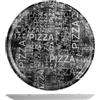 Saturnia 33 cm - Pizzaitalic Black & White Piatto Pizza In Porcellana Set 6 Pz