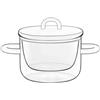 Bormioli Luigi 25 cl - Thermic Glass Pentolino Con Coperchio In Vetro Termico - Set 2 Pz