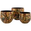 PALAIS ROYAL Vaso Portapiante Piccolo Ambra 23x23cm Metallo