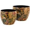 PALAIS ROYAL Vaso Portapiante Piccolo Ambra 14x14cm Metallo