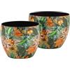 PALAIS ROYAL Vaso Portapiante Grande Exotic 16x16cm Metallo