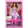 Barbie Signature Bambola Birthday Wishes, da collezione in abito lilla satinato con capelli castani ondulati e confezione da regalo, HRM54