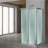 OGOMONDO Misure 77-80xh190 cm stampato, CONFEZIONE 1 *** Ogomondo parete fissa laterale cristallo temprato box doccia angolare due ante 6 mm cromato