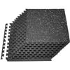 VEVOR Set Tappetino Puzzle Protettivo per Pavimento da Palestra 12 pezzi 610 x 610 x 14 mm, Tappetini in Schiuma EVA ad Incastro Piastrelle con Puntini Bianchi da Ginnastica Ufficio Allenamento