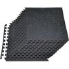 VEVOR Set Tappetino Puzzle Protettivo per Pavimento da Palestra 24 pezzi 610 x 610 x14 mm, Tappetini in Schiuma EVA ad Incastro con Puntini Blu da Ginnastica Palestra Ufficio Casa Allenamento