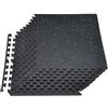 VEVOR Set Tappetino Puzzle Protettivo per Pavimento da Palestra 24 pezzi 610 x 610 x10 mm, Tappetini in Schiuma EVA ad Incastro con Puntini Blu da Ginnastica Palestra Ufficio Casa Allenamento