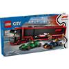 Lego City Formula 1 60445 Autotrasportatore F1® con monoposto RB20 e AMR24 F1®