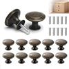 HENGBIRD 10 pomelli per armadietti vintage, Pomelli rotondi per ante di armadietti da cucina, Maniglie decorative per cassetti, mobili, credenze, ante e armadi, bronzo