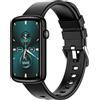 SHANG WING Smartwatch Donna Piccolo Bluetooth 5.4 con Display AMOLED, Orologio Fitness per Polsi Sottili, Cardio, SpO2, Ciclo Mestruale, Notifiche WhatsApp, Idee Regalo Donna per Android iOS Nero