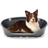 Ferplast Cuccia Cani in plastica, Lettino per Cane con Gommini Antiscivolo, Cesta Cane 935 X 68 X 285 cm, Nero