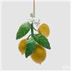 EDG Enzo De Gasperi Decoro Limone da Appendere Pianta Artificiale H 24 Cm L 8,5 x 14 Cm Verde Giallo