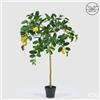 EDG Enzo De Gasperi Limone Anti-UV x14 con Vaso Pianta Artificiale H 148 Cm Verde Giallo