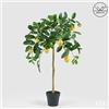 EDG Enzo De Gasperi Limone Anti-UV x9 con Vaso Pianta Artificiale H 125 Cm Verde Giallo