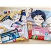 BANDAI Set asciugamani visivi Sailor Moon Cosmos Ichiban Kuji Holy Lights collezione...