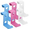 WUBAYI Confezione da 6 grucce e ganci da porta, in acciaio inox, a forma di cuore, resistenti, per cappotti, asciugamani, borse, per camera da letto, bagno, ante dell'armadio (rosa/blu/bianco)