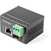 StarTech.com Media converter fibra a Ethernet 30W - Convertitore gigabit ottica rame per uso industriale PoE+ multimodale/monomodale SFP RJ45 IP-30 / -40 +75°C [IMC1GSFP30W]