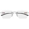 Gucci Occhiali da Vista GG2099O 001 Argento/Trasparente Uomo 54/20/145