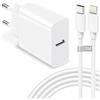 YEONPHOM Caricabatterie rapido per iPhone, 25 W, caricatore USB C veloce con cavo iPhone 3 M, caricatore iPhone presa USB C caricatore tipo C adattatore di alimentazione per Apple iPhone 14 Pro Max/14 Plus/13