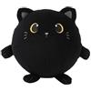 I-TOTAL® - Cuscino Morbido squishy in memory foam 14 cm diametro, squishy pillow ideale come regalo (BLACK CAT)