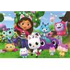 Schmidt Spiele 56474 Casa delle bambole di Gabby, Happy Friends, puzzle glitter per bambini da 60 pezzi