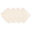 Threadmade Elrene Home Fashions Continental - Set di 4 tovaglioli in tessuto resistente all'acqua e alle macchie, 43 x 43 cm, colore: avorio
