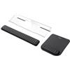 MOSISO Supporto Tastiera Computer&Poggiapolsi&Mat Mouse con Poggiapolsi,Set Supporto Braccio Massage Ergonomic,Supporto Tastiera Acrilico Trasparente Ufficio Casa, Facile Digitare,Nero