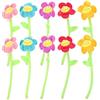 TOYANDONA 10 Pezzi di Peluche Fiore Morbido Stelo Tenda Fibbia Artificiale Girasole Baci Peluche Margherita Bouquet Di Fiori con Volto Sorridente Felice Felice Regalo per